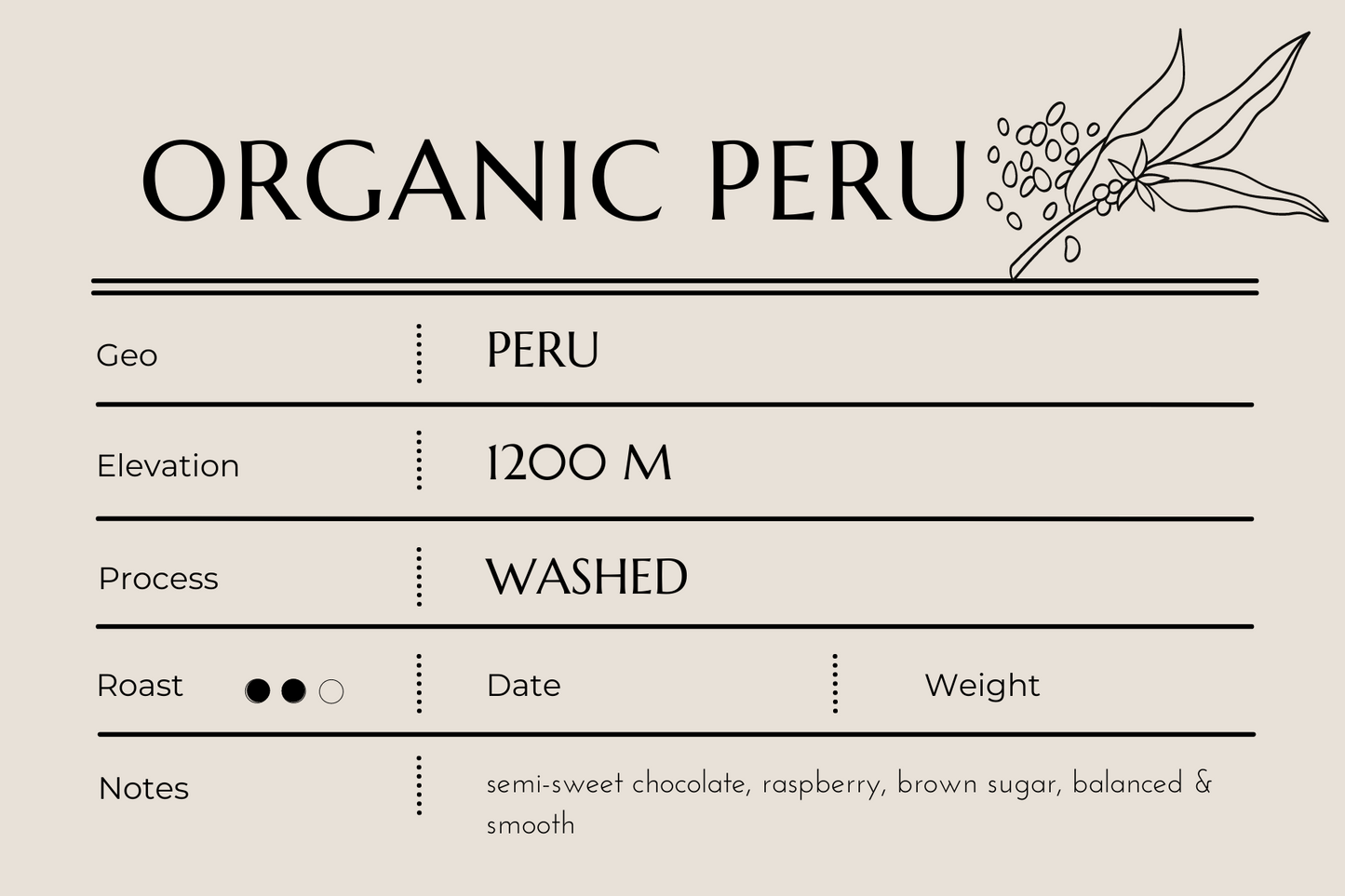 K Cup Organic Peru